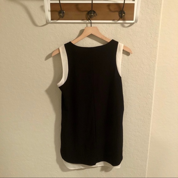 Worthington Black/White Sleeveless Medium Blouse - Picture 2 of 4